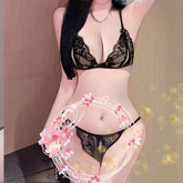 Sexy Lace Straps Three-Point Lingerie Set